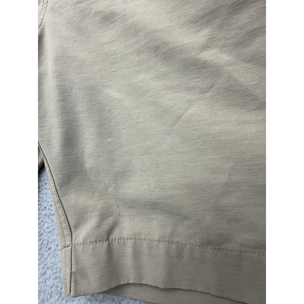 Faherty All Day Shorts Mens 38 Beige Chino 8 Inseam Drawstring Stretch Casual